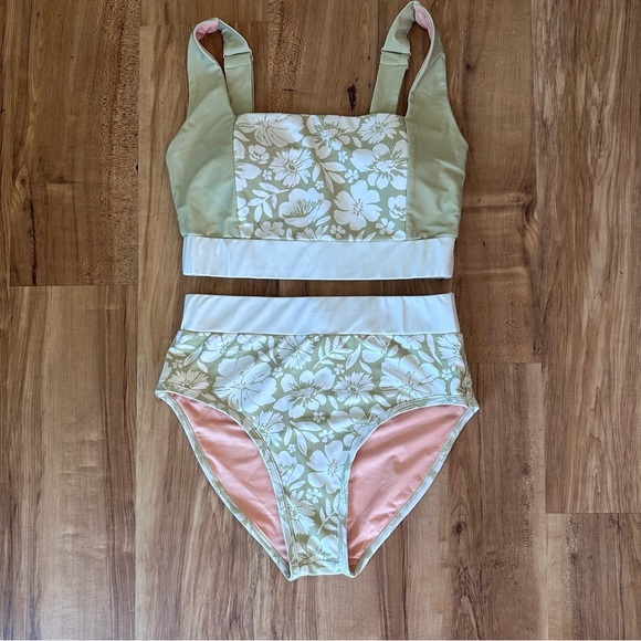 Desert Sage Swim Modest Full Coverage Two Piece Swimwear - Picture 1 of 6